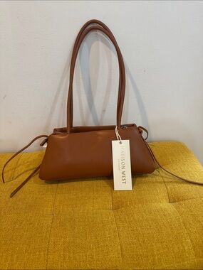 Madison West Cognac Brown Shoulder Bag
